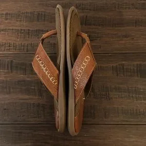 Johnston and Murphy brown leather flip flops. Size 10 Johnston & Murphy M Brown Sandals for Men for sale | eBay main image 3